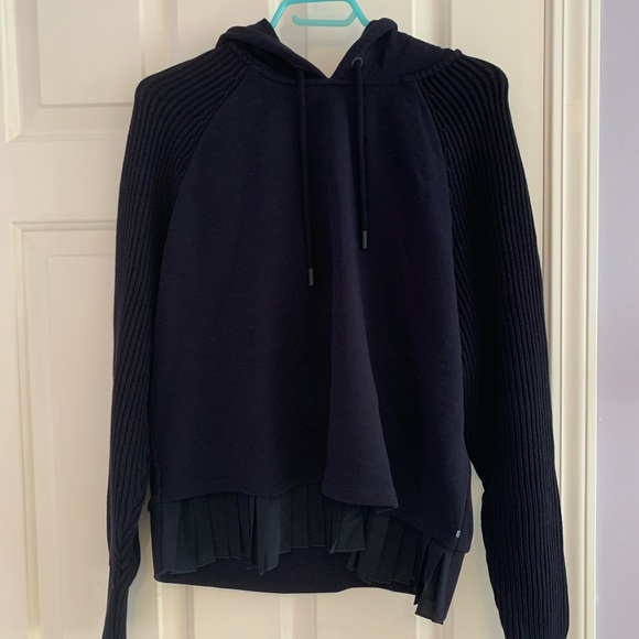 NEW Sportmax Code Ultramarine Knit Sleeve Hoodie - Picture 3 of 4